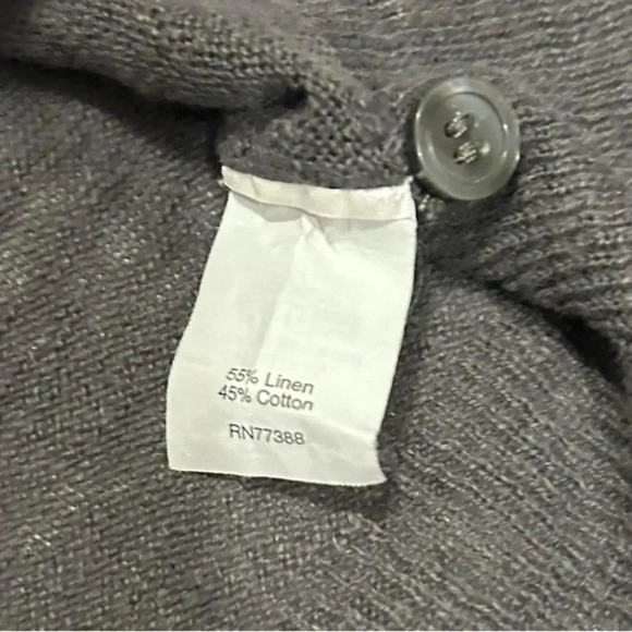 J. Crew Slub Linen-Cotton Henley Crewneck Long Sleeve Sweater Size Medium - Picture 9 of 11